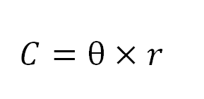 c=theta times Radius