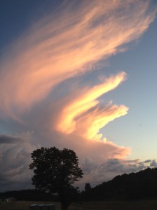 Beautiful but slightly threatening clouds the first night ended up dissipating. We had three beautiful nights of observing!