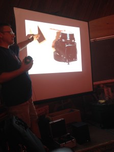 One of the many excellent talks. In this one, Jan Wisniewski (Vish - NYEV-ski) is showing how to make an IR on-axis autoguider.